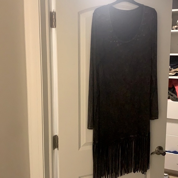 T party dress with rivets and fringe ooh la la so sassy ! - Picture 4 of 6